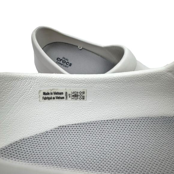 Crocs Women's 10 White Neria Pro II Dual Comfort Slip Resistant Work Nurse Clogs - Picture 9 of 10